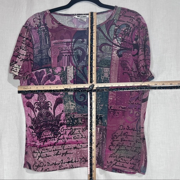 Peter Nygard Stretch Top Colorful Petite Large - Picture 8 of 8